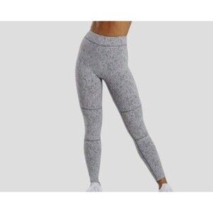 GymShark Fleur Texture Gray Leggings Workout Activewear Size S